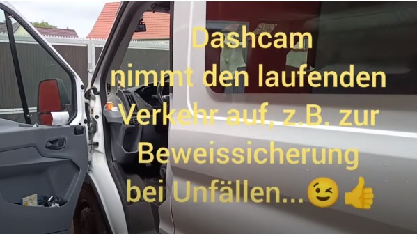 Anleitung Einbau Dashcam mit Rückfahrkamera im Kastenwagen