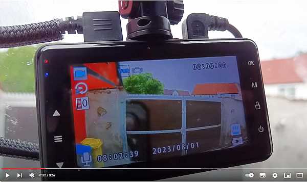 Dashcam mit Rückfahrkamera im Kastenwagen